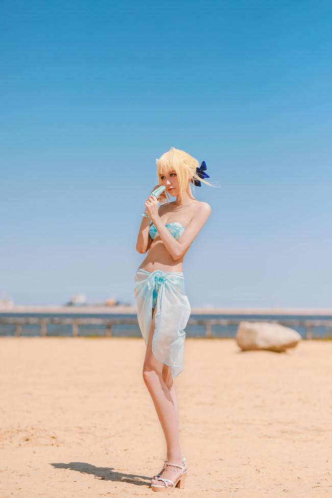 【Cosplay欣赏】Fate/Extra Saber 泳装